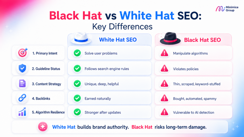 Black Hat vs White Hat SEO | Key Differences